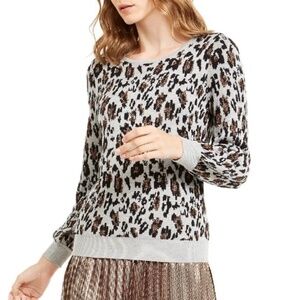 Alfani Metallic Animal-Print Sweater